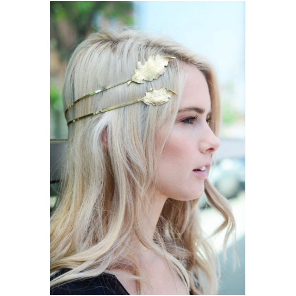 Boho Chic Leaf Halo Headband - Picture 2 of 4